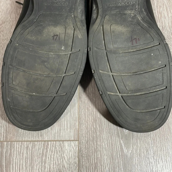 Dockers Leather Trustee Oxford Bike Toe Shoes Black 10M - Picture 8 of 15